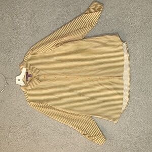 Gloria Vanderbilt Arielle Striped Shirt Size XL Excellent Condition